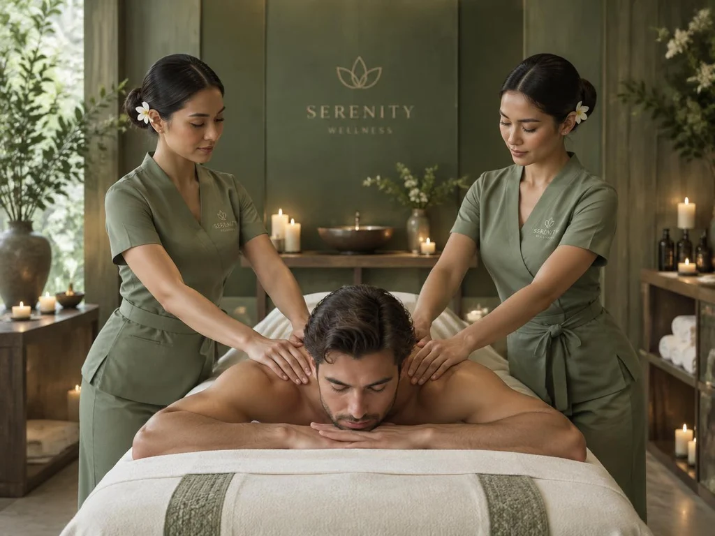 Four Hand (Twin Massage) treatment at Ganga Spa
