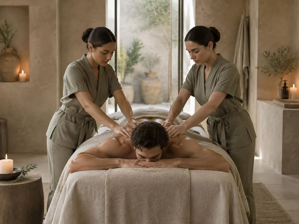 Four Hand Massage treatment at Sattva Wellness
